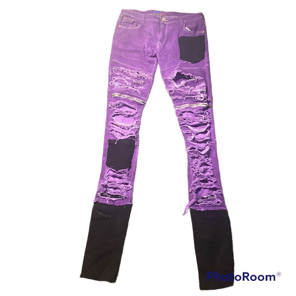 Custom dyed skinny jeans